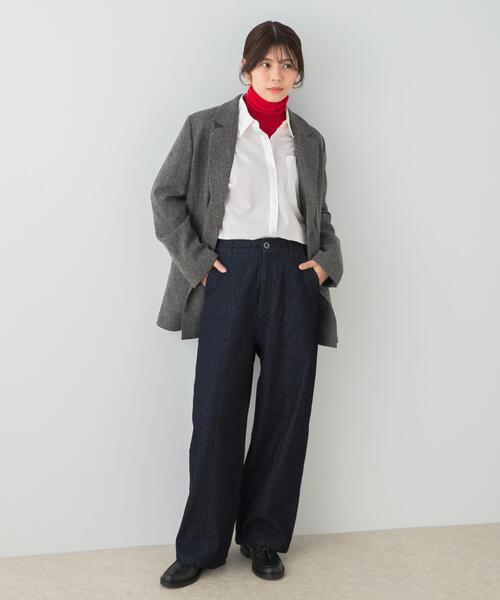 F by ROSSO(エフバイロッソ)の「F by ROSSO カーブフォルムデニムパンツ(デニムパンツ・レディース・ネイビー/ブラウン・38/36)」の21枚目の写真