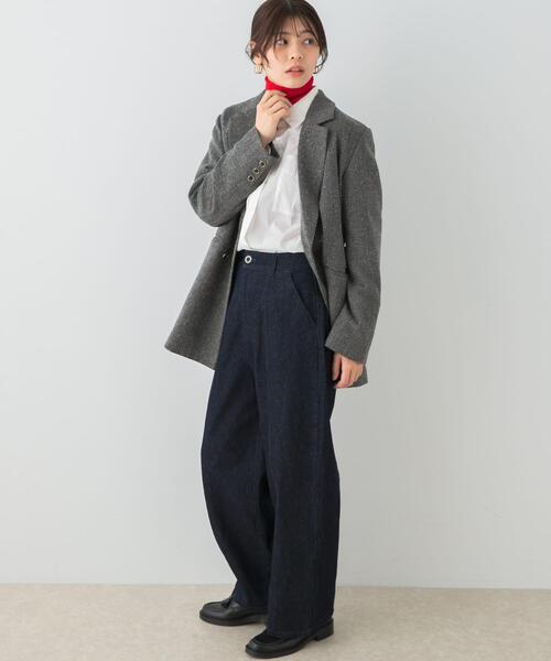 F by ROSSO(エフバイロッソ)の「F by ROSSO カーブフォルムデニムパンツ(デニムパンツ・レディース・ネイビー/ブラウン・38/36)」の22枚目の写真