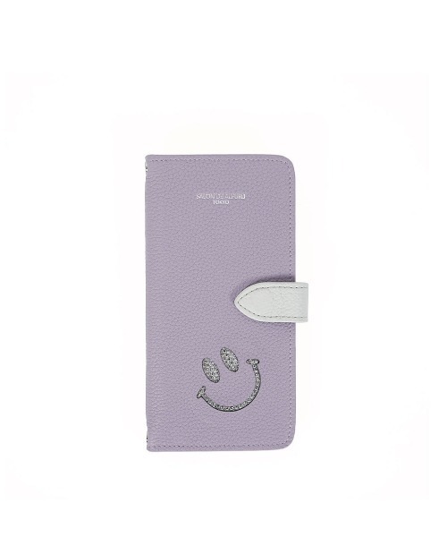 スマイル 多機種対応 手帳型スマホケース スペインカーフレザーVer