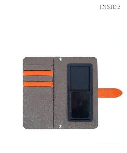 スマイル 多機種対応 手帳型スマホケース スペインカーフレザーVer