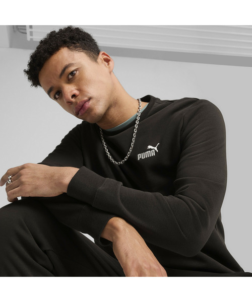 PUMA（プーマ）の「PUMA プーマ メンズ ESS スモール NO.1 ロゴ クルースウェット（スウェット・メンズ・ブラック/ヘザーグレー・SMALL/MEDIUM/LARGE/X-LARGE/XX-LARGE）」の6枚目の写真