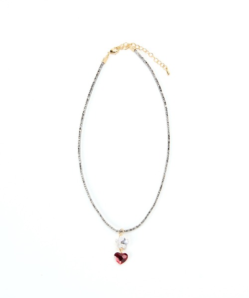 Casselini（キャセリーニ）の「Casselini(キャセリーニ)モチーフビジューネックレス（ネックレス・レディース・シルバー/ピンク/ブルー/イエロー・FREE）」の9枚目の写真