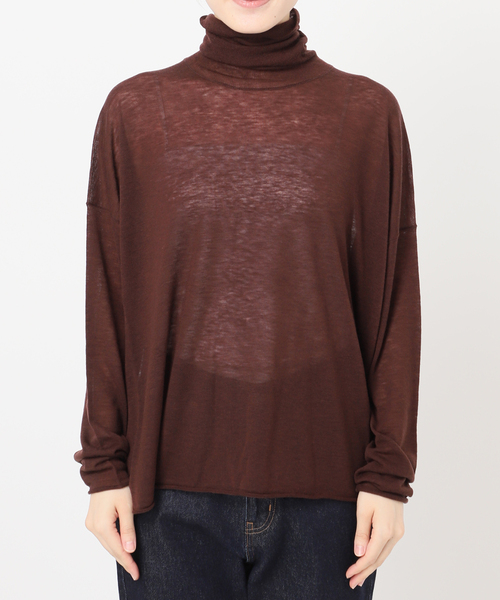 セール】スイビワイドシルエットタートルプルオーバー（ニット