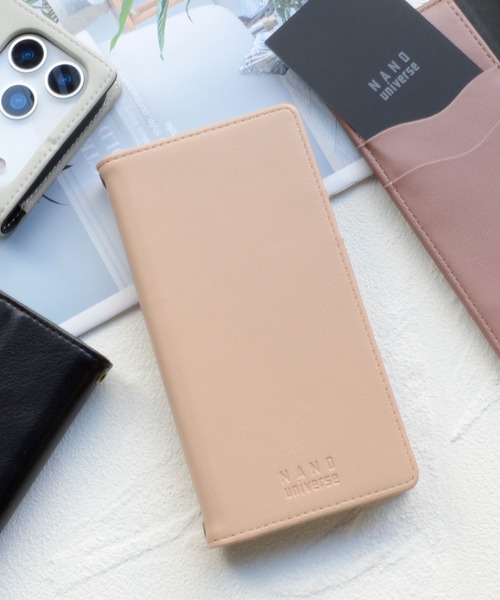 NANO universe（ナノユニバース）の「iPhone17 iPhone17Pro ナノユニバース 手帳ケース/ロゴ（スマホケース/カバー・レディース・ブラック/ベージュ/グレー/ブラウン・iPhone 17/iPhone 17 Pro）」の4枚目の写真