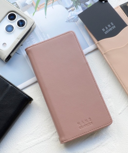 NANO universe（ナノユニバース）の「iPhone17 iPhone17Pro ナノユニバース 手帳ケース/ロゴ（スマホケース/カバー・レディース・ブラック/ベージュ/グレー/ブラウン・iPhone 17/iPhone 17 Pro）」の3枚目の写真