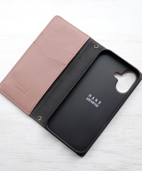 NANO universe（ナノユニバース）の「iPhone17 iPhone17Pro ナノユニバース 手帳ケース/ロゴ（スマホケース/カバー・レディース・ブラック/ベージュ/グレー/ブラウン・iPhone 17/iPhone 17 Pro）」の10枚目の写真
