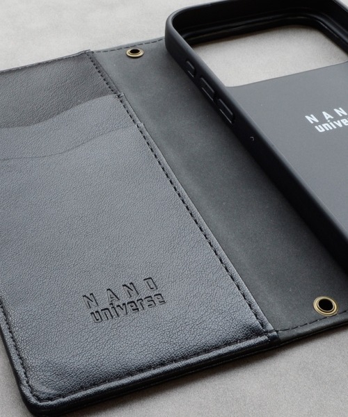 NANO universe（ナノユニバース）の「iPhone17 iPhone17Pro ナノユニバース 手帳ケース/ロゴ（スマホケース/カバー・レディース・ブラック/ベージュ/グレー/ブラウン・iPhone 17/iPhone 17 Pro）」の14枚目の写真