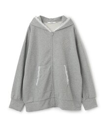 Mi-je（ミジェ）の「ロゴ刺繍ルーズパーカ【韓国ファッション】（パーカー）」