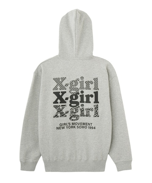 まっちーさん専用 x-girl X-girl エックスガール スウェット パーカー TRIBAL HEART ZIP