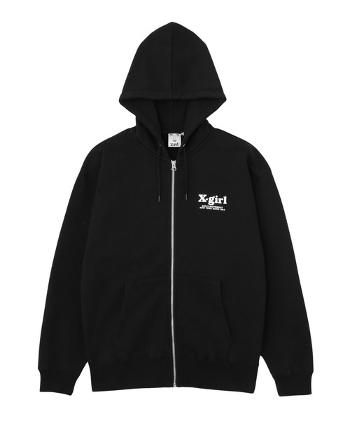 THREE LAYER LOGO ZIP UP SWEAT HOODIE（パーカー）｜X-girl