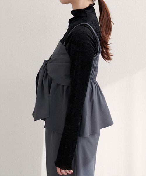 natural couture(ナチュラルクチュール)の「〈osono〉2WAYビスチェ付きスカート(スカート・レディース・ブラウン/その他1/チャコールグレー・LARGE/MEDIUM)」の10枚目の写真