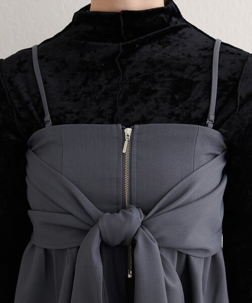 natural couture(ナチュラルクチュール)の「〈osono〉2WAYビスチェ付きスカート(スカート・レディース・ブラウン/その他1/チャコールグレー・LARGE/MEDIUM)」の13枚目の写真