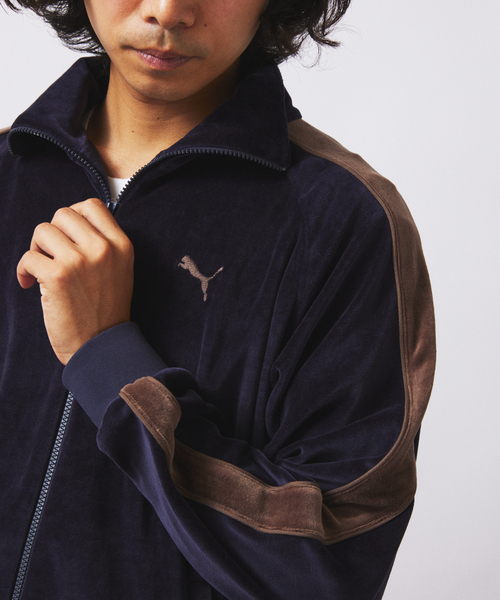 puma トラックジャケット ベロア PUMA プーマ ジャケット メンズ T7 オーバーサイズ ベロア