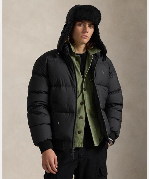 テクスチャード リップストップ ダウン ジャケット（ダウンジャケット