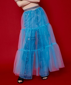スカート MAISON SPECIAL llic Hard Tulle Skirt Metallic Hard Tulle Skirt/メタリックハードチュールスカート