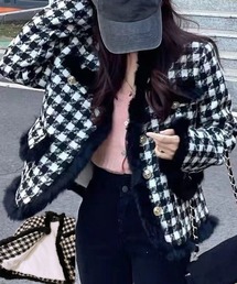 コート 千鳥格子」に該当するジャケット/アウターファッション