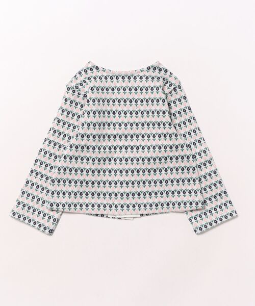 HAKKA BABY（ハッカベビー）の「[ベビー]小花柄ジャカードショート丈カーディガン（カーディガン/ボレロ・キッズ・オフホワイト・L）」の2枚目の写真