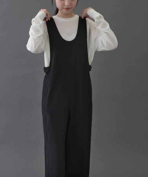 FORK&SPOON（フォークアンドスプーン）の「FORK&SPOON　Uネックプラケットオーバーオール（ワンピース・レディース・ブラック/ネイビー・1/2）」の11枚目の写真