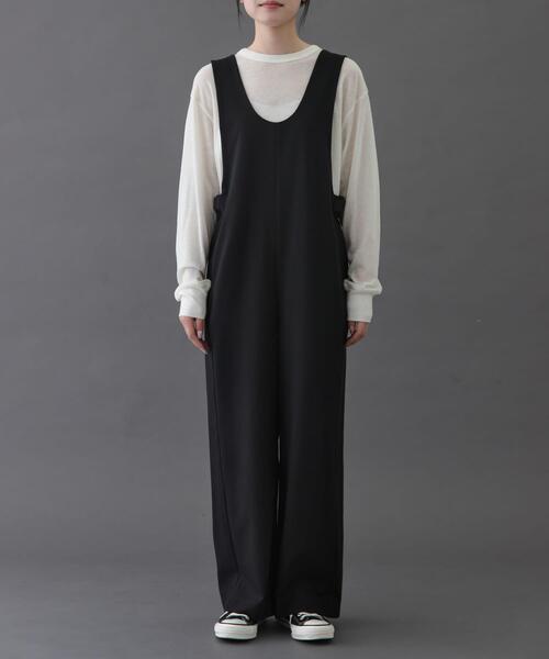 FORK&SPOON（フォークアンドスプーン）の「FORK&SPOON　Uネックプラケットオーバーオール（ワンピース・レディース・ブラック/ネイビー・1/2）」の18枚目の写真