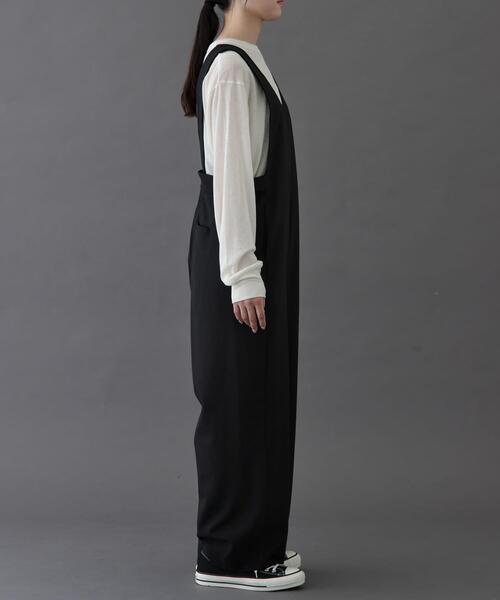 FORK&SPOON（フォークアンドスプーン）の「FORK&SPOON　Uネックプラケットオーバーオール（ワンピース・レディース・ブラック/ネイビー・1/2）」の21枚目の写真