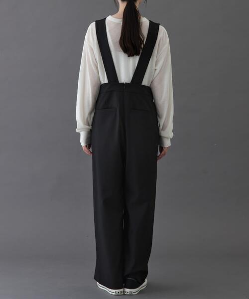 FORK&SPOON（フォークアンドスプーン）の「FORK&SPOON　Uネックプラケットオーバーオール（ワンピース・レディース・ブラック/ネイビー・1/2）」の6枚目の写真