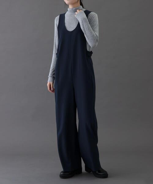 FORK&SPOON（フォークアンドスプーン）の「FORK&SPOON　Uネックプラケットオーバーオール（ワンピース・レディース・ブラック/ネイビー・1/2）」の15枚目の写真