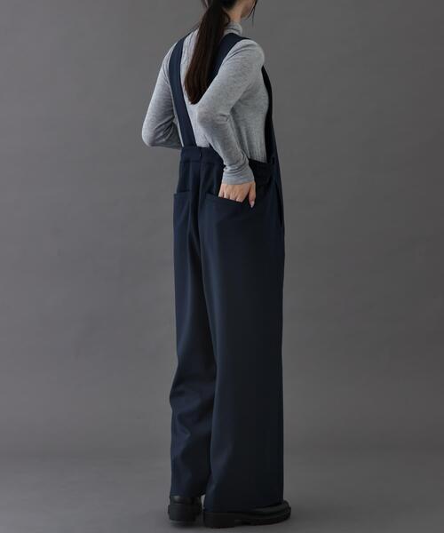 FORK&SPOON（フォークアンドスプーン）の「FORK&SPOON　Uネックプラケットオーバーオール（ワンピース・レディース・ブラック/ネイビー・1/2）」の9枚目の写真