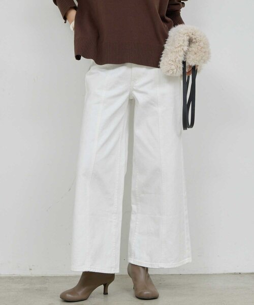 GALLARDAGALANTE(ガリャルダガランテ)の「センタースウィッチデニム(デニムパンツ・レディース・ホワイト/ブルー・1/0)」の1枚目の写真