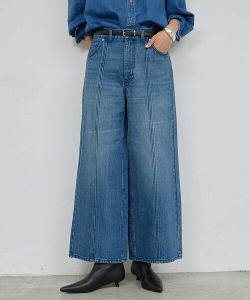 GALLARDAGALANTE(ガリャルダガランテ)の「センタースウィッチデニム(デニムパンツ・レディース・ホワイト/ブルー・1/0)」の2枚目の写真