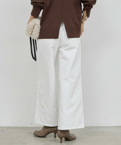 GALLARDAGALANTE(ガリャルダガランテ)の「センタースウィッチデニム(デニムパンツ・レディース・ホワイト/ブルー・1/0)」の5枚目の写真