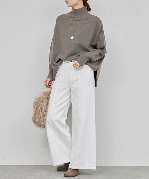 GALLARDAGALANTE(ガリャルダガランテ)の「センタースウィッチデニム(デニムパンツ・レディース・ホワイト/ブルー・1/0)」の9枚目の写真