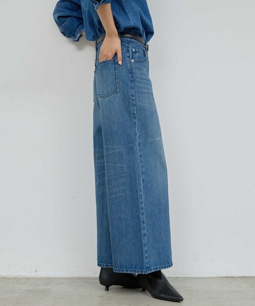 GALLARDAGALANTE(ガリャルダガランテ)の「センタースウィッチデニム(デニムパンツ・レディース・ホワイト/ブルー・1/0)」の21枚目の写真