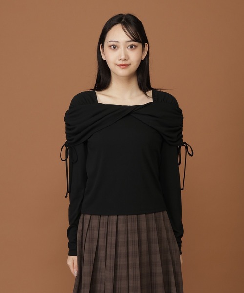 3.3 Field Trip (3.3フィールドトリップ)の「3.3 Field Trip/ドレープクロスロングスリーブ(Tシャツ/カットソー・レディース・ブラウン/ボルドー/ブラック・FREE)」の16枚目の写真
