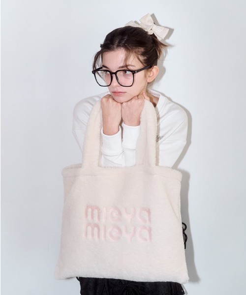 mieya mieya】LOGO BOA TOTE BAG/ロゴボアトートバッグ（トートバッグ