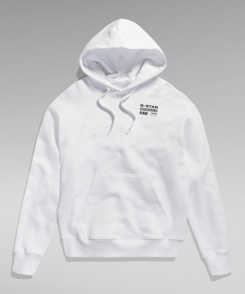 G-STAR(ジースター)の「GRAPHIC 8 BACK PRINT HOODED SWEATER/クラシックロゴバックプリントオーバーサイズパーカー(パーカー・メンズ・ホワイト/ダークブラック・SMALL/LARGE/MEDIUM)」の6枚目の写真