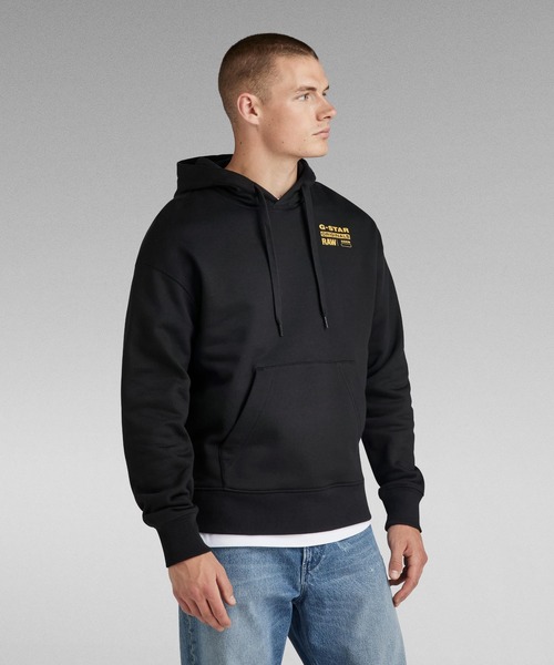 G-STAR(ジースター)の「GRAPHIC 8 BACK PRINT HOODED SWEATER/クラシックロゴバックプリントオーバーサイズパーカー(パーカー・メンズ・ホワイト/ダークブラック・SMALL/LARGE/MEDIUM)」の9枚目の写真