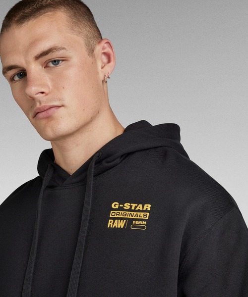 G-STAR(ジースター)の「GRAPHIC 8 BACK PRINT HOODED SWEATER/クラシックロゴバックプリントオーバーサイズパーカー(パーカー・メンズ・ホワイト/ダークブラック・SMALL/LARGE/MEDIUM)」の10枚目の写真