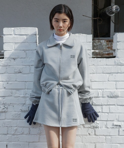 muahmuah（ムーアムーア）の「A'GEM/9 × .kom 『muah muah/ムーアムーア』 LACE BANDING MINI SKIRT/レース バンディング ミニスカート（スカート・レディース・ブラック/グレー・FREE）」の21枚目の写真