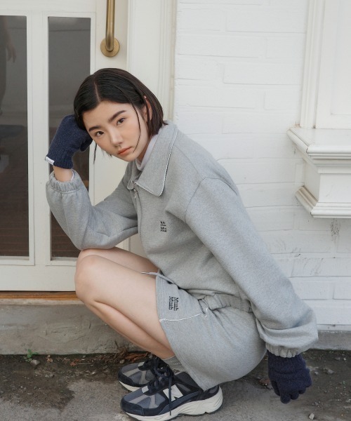 muahmuah（ムーアムーア）の「A'GEM/9 × .kom 『muah muah/ムーアムーア』 LACE BANDING MINI SKIRT/レース バンディング ミニスカート（スカート・レディース・ブラック/グレー・FREE）」の6枚目の写真