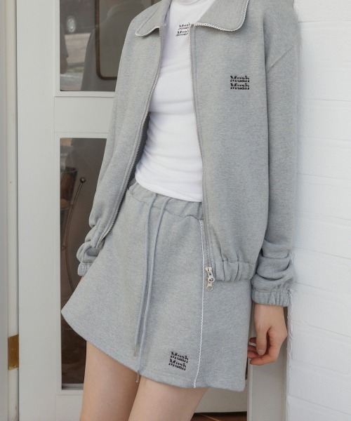 muahmuah（ムーアムーア）の「A'GEM/9 × .kom 『muah muah/ムーアムーア』 LACE BANDING MINI SKIRT/レース バンディング ミニスカート（スカート・レディース・ブラック/グレー・FREE）」の8枚目の写真