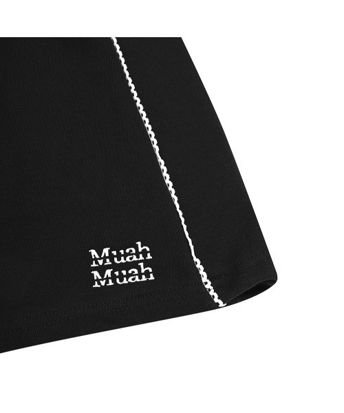 muahmuah（ムーアムーア）の「A'GEM/9 × .kom 『muah muah/ムーアムーア』 LACE BANDING MINI SKIRT/レース バンディング ミニスカート（スカート・レディース・ブラック/グレー・FREE）」の16枚目の写真