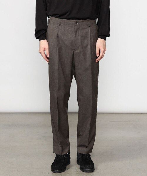 Morris & Sons（モリスアンドサンズ）の「MORRIS & SONS | 1Pテーパード ストレッチパンツ MEN（スラックス・メンズ・グレー/ブラウン・3/1/2）」の7枚目の写真