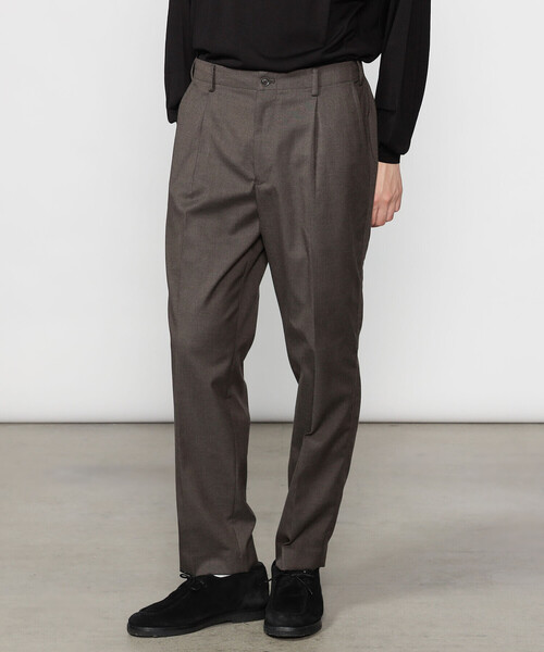 Morris & Sons（モリスアンドサンズ）の「MORRIS & SONS | 1Pテーパード ストレッチパンツ MEN（スラックス・メンズ・グレー/ブラウン・3/1/2）」の4枚目の写真