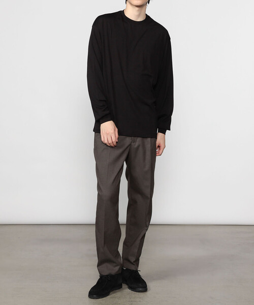 Morris & Sons（モリスアンドサンズ）の「MORRIS & SONS | 1Pテーパード ストレッチパンツ MEN（スラックス・メンズ・グレー/ブラウン・3/1/2）」の3枚目の写真