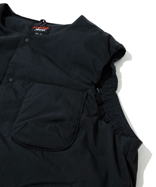 go slow caravan（ゴースローキャラバン）の「NANGA/ナンガ　HINOC RIPSTOP INNER DOWN VEST（ダウンベスト・メンズ・ブラック・MEDIUM/LARGE/X-LARGE）」の4枚目の写真
