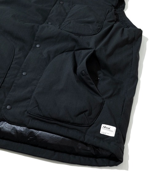 go slow caravan（ゴースローキャラバン）の「NANGA/ナンガ　HINOC RIPSTOP INNER DOWN VEST（ダウンベスト・メンズ・ブラック・MEDIUM/LARGE/X-LARGE）」の5枚目の写真