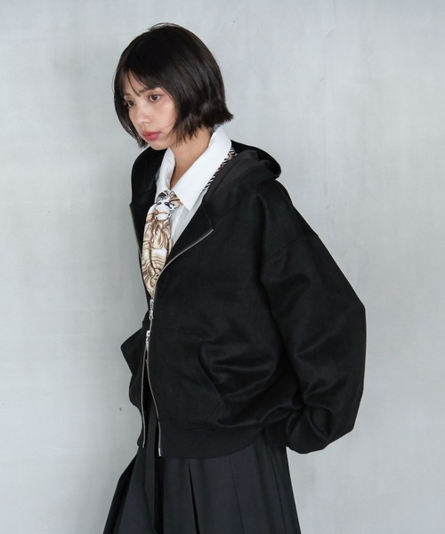 PAGEBOY（ページボーイ）の「ダイバースエードZIPパーカー（パーカー・レディース・ブラウン/グレイッシュベージュ/ブラック・FREE）」の19枚目の写真