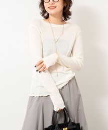 NOLLEY’S | MY STANDARD ウォッシャブルリブクルーネックロンT(Tシャツ/カットソー)