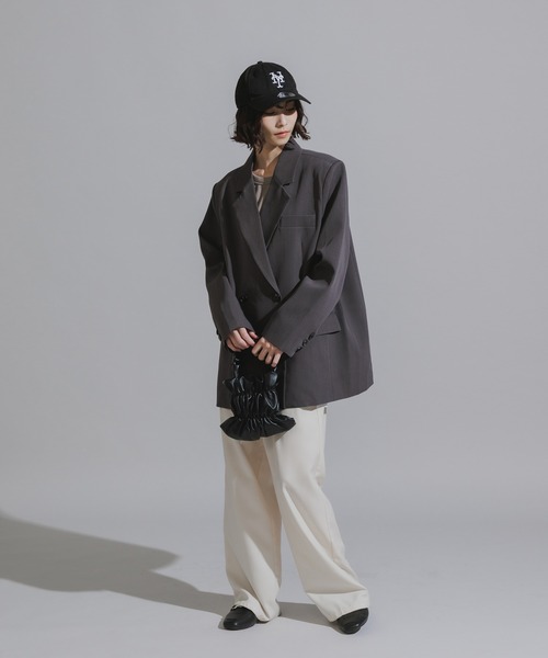 AO2(アオズ)の「Mode Shoulder Pad Tailored Jacket / オーバーサイズ テーラードジャケット(テーラードジャケット・レディース・ブラック/グレー/ブラック系/グレー系・FREE)」の11枚目の写真