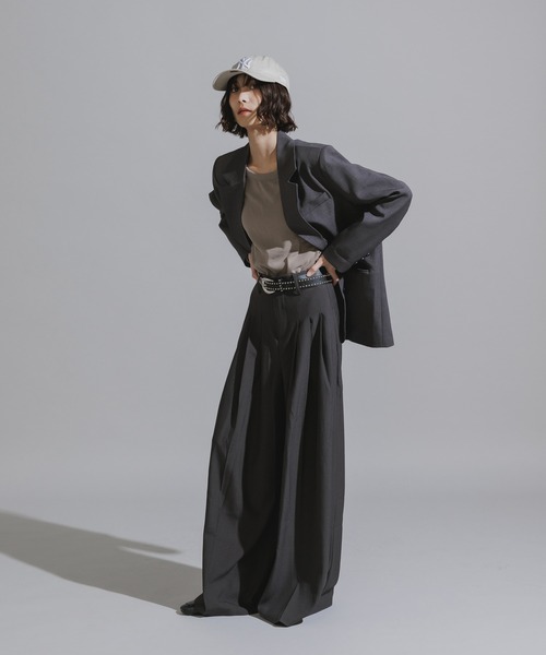 AO2(アオズ)の「Mode Shoulder Pad Tailored Jacket / オーバーサイズ テーラードジャケット(テーラードジャケット・レディース・ブラック/グレー/ブラック系/グレー系・FREE)」の13枚目の写真